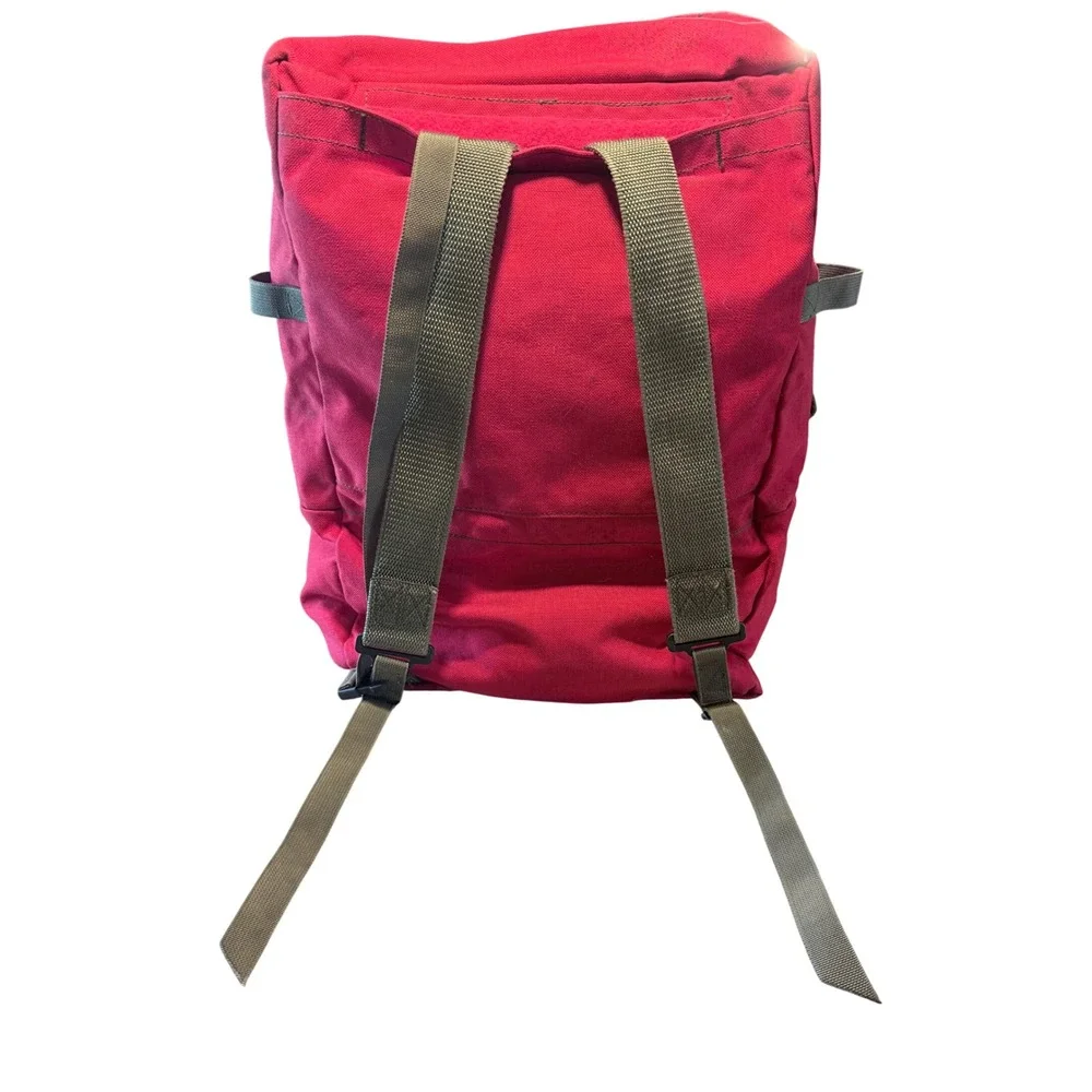 Vintage 1985 Helena Industries Red Canvas FSS Personal Gear Pack Backpack USA